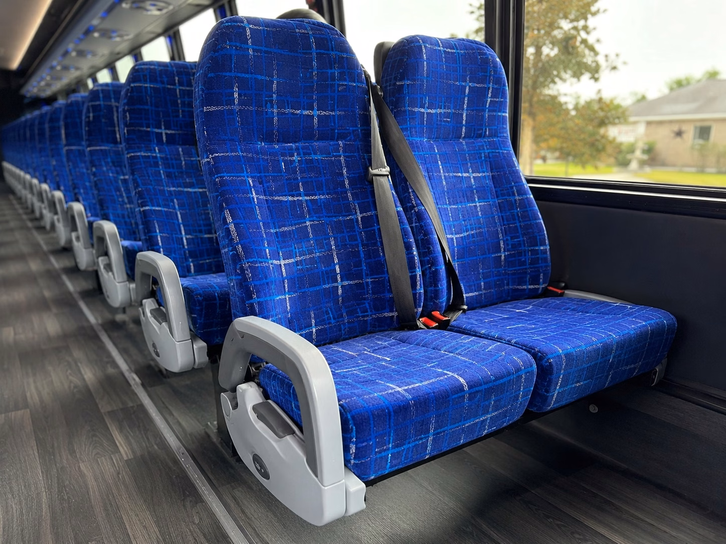 56 passenger charter bus interior